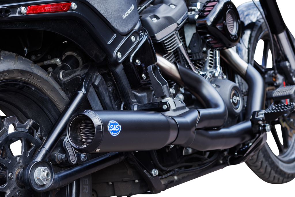 Exhaust 2:1 Qualifier Race Only Black M8 Softail 2018-23