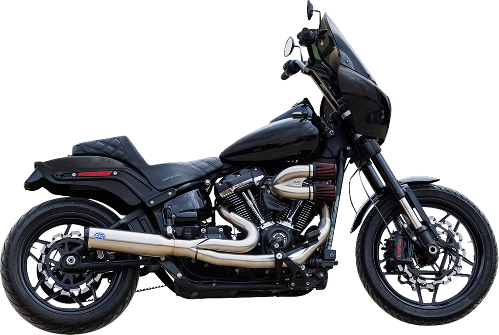 Exhaust 2:1 Qualifier Race Only Stainless M8 Softail 18-23