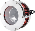 AIR CLEANER BA CLEAR COVER CHROME/RED M8 VVT