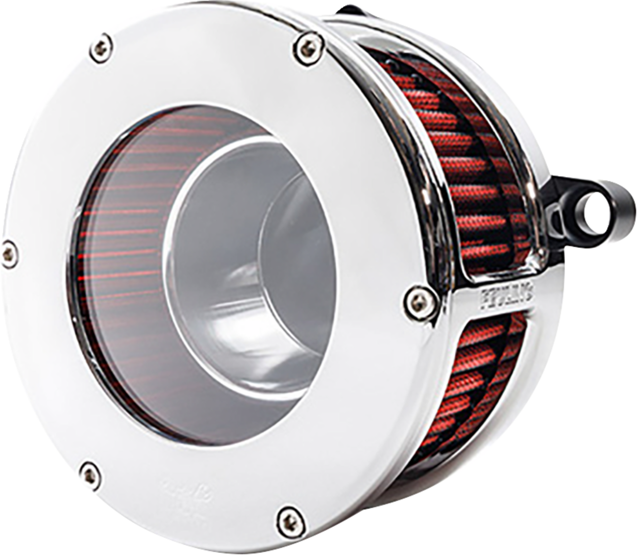 AIR CLEANER BA CLEAR COVER CHROME/RED M8 VVT