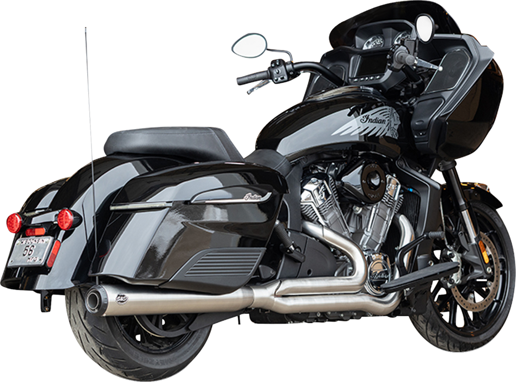 Exhaust Qualifier 2:1 Brushd SS 49 State Indian w/Powerplus