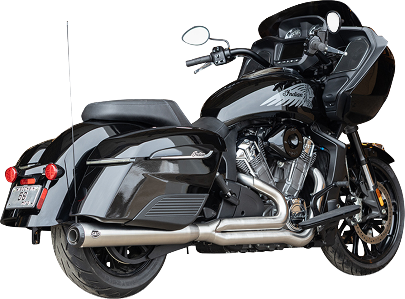 Exhaust Qualifier 2:1 Brushd SS 49 State Indian w/Powerplus