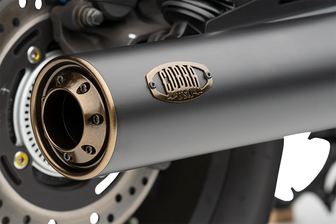 SLIP-ON MUFFLER (BLK) WITH BRONZE TIP REBEL 1100 21-23