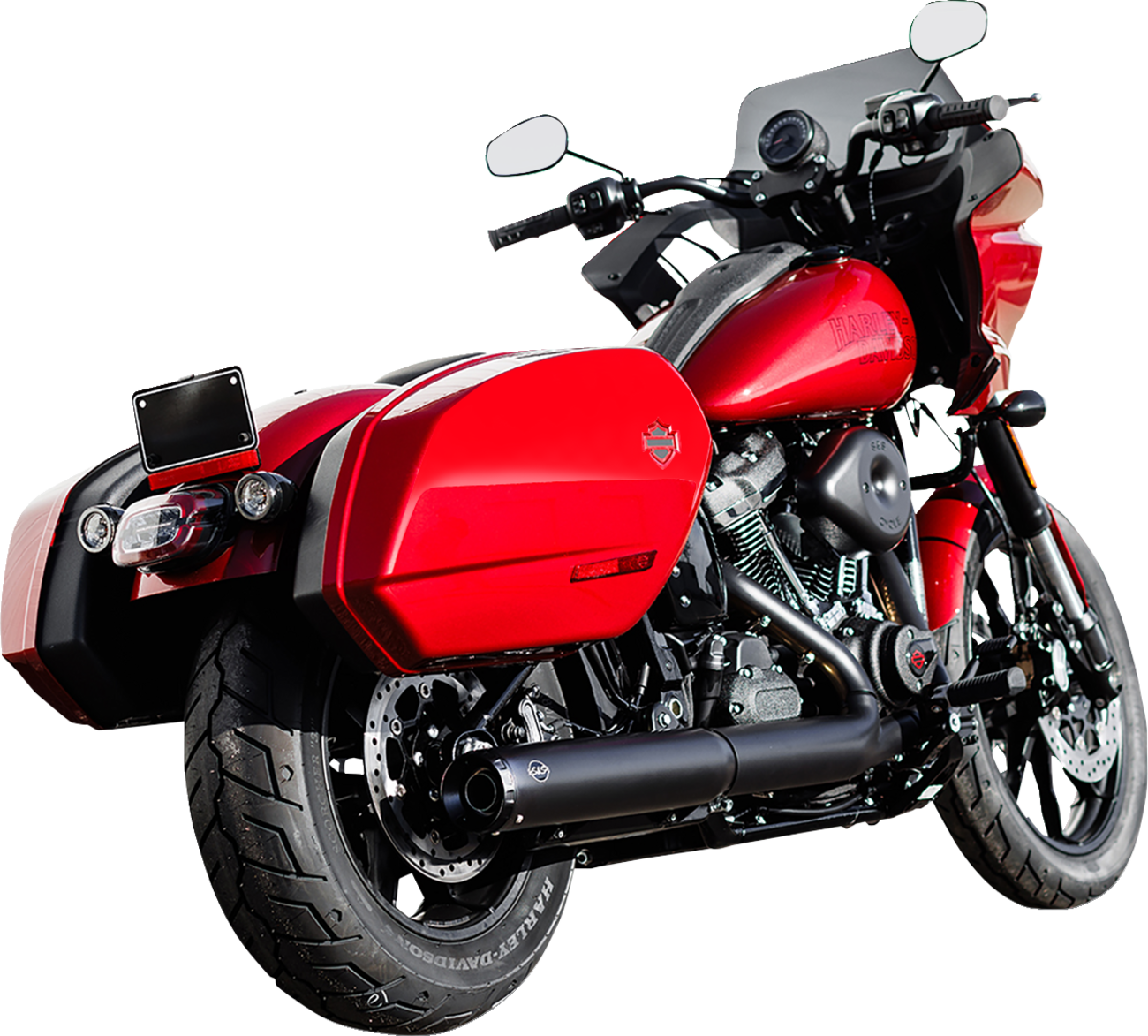 Muffler Slip-On Grand National 50 State 4" Black M8 Softail