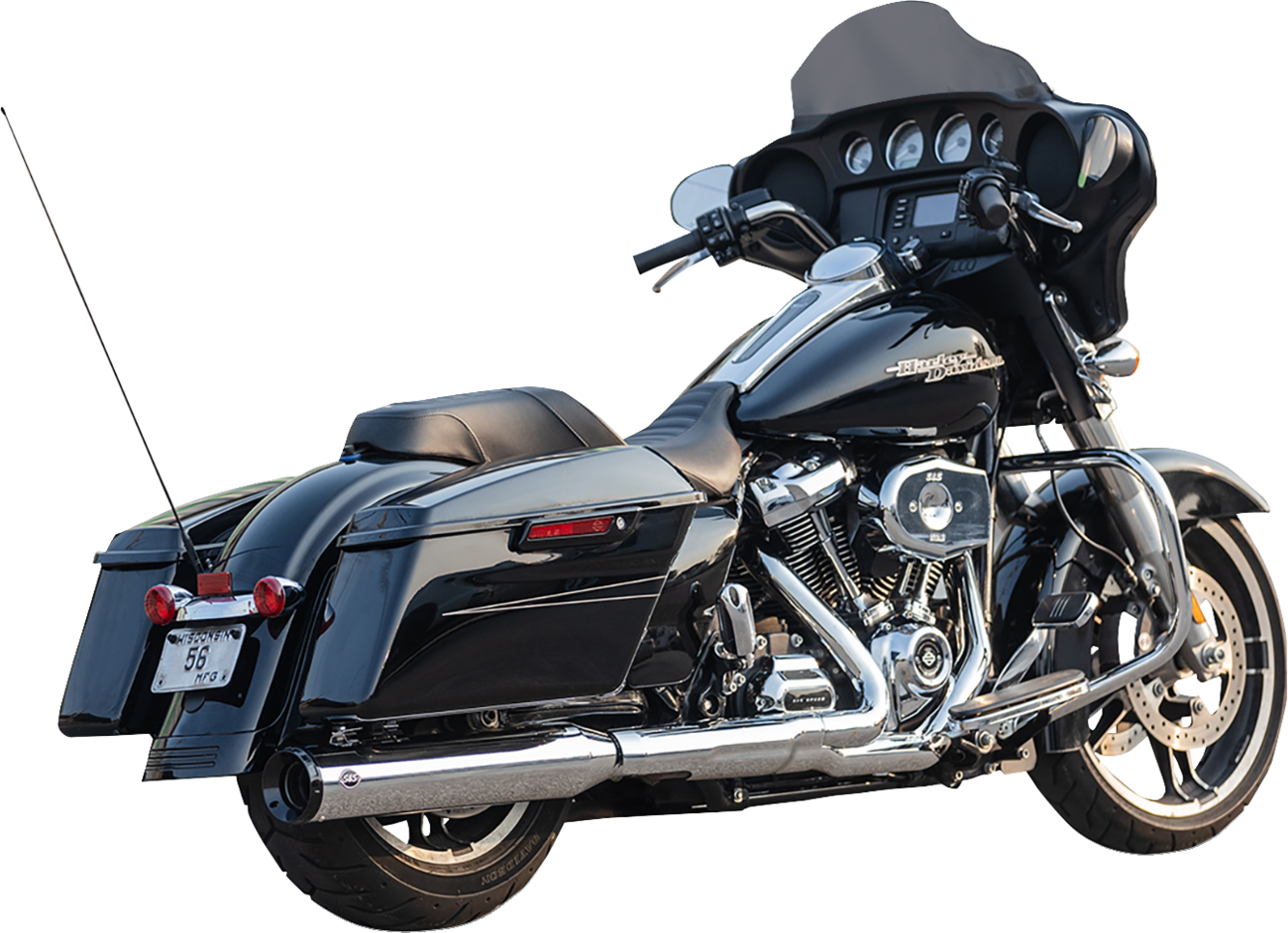 Muffler Swindler 2:1 Chrome 4.5" M8 Touring