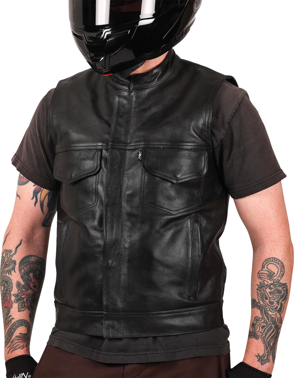 VEST MULHOLLAND LEATHER MEDIUM