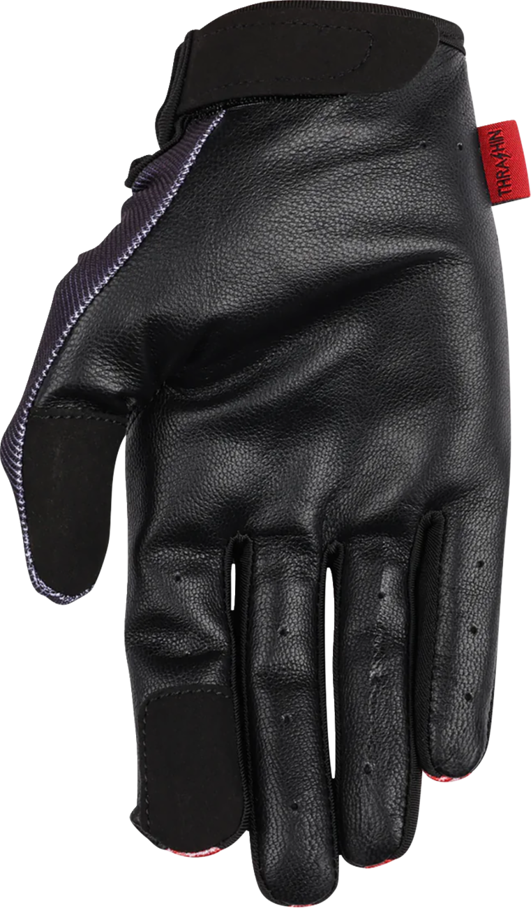 GLOVE FLAME STEALTH LEATHER PALM RED XL