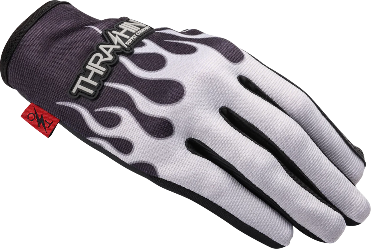 GLOVE FLAME STEALTH LEATHER PALM GRAY 2XL