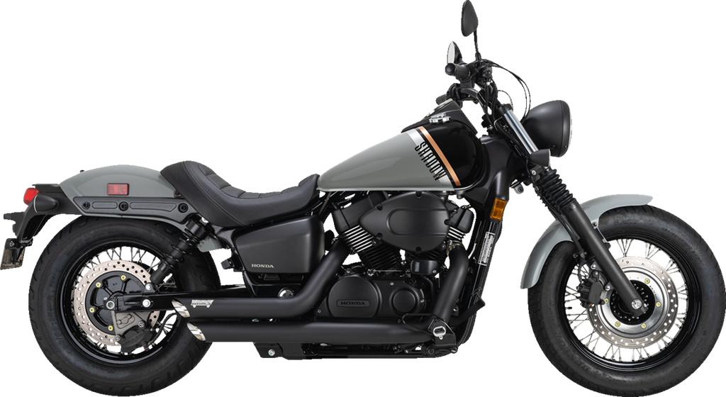 EXHAUST SHORTSHOTS STAGGERED HONDA SHADOW BLACK