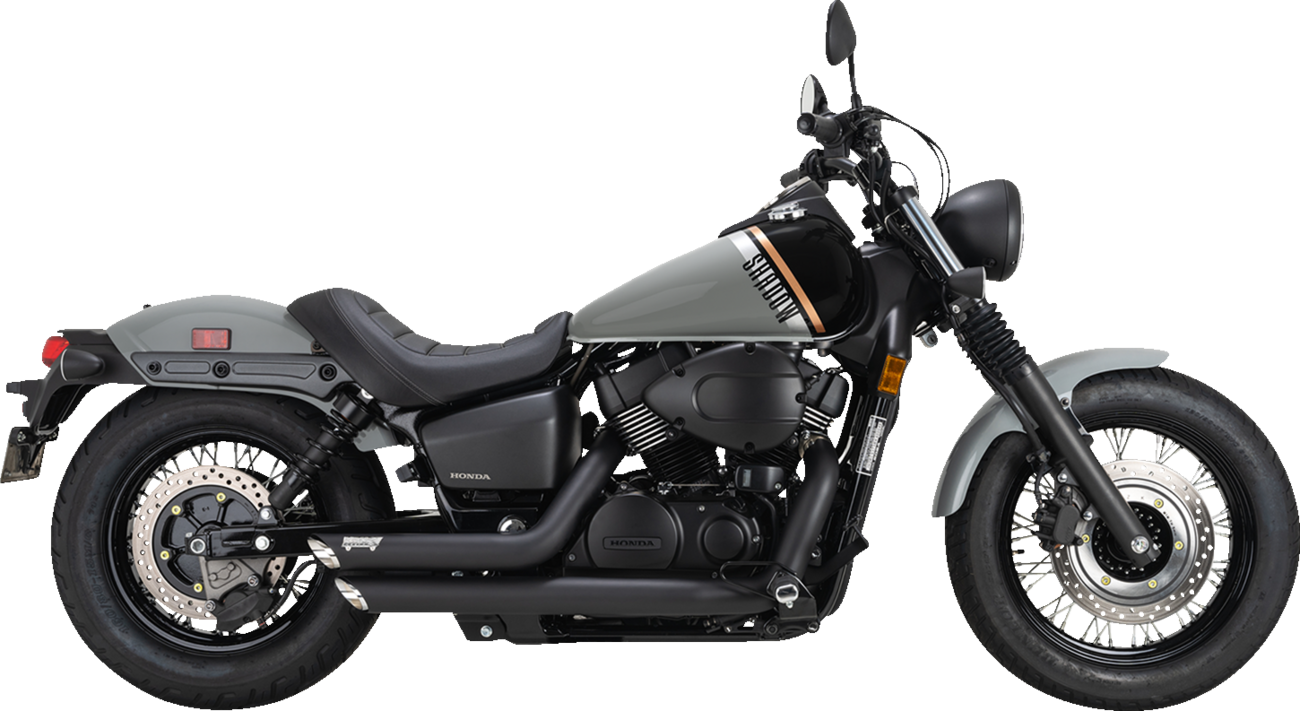 EXHAUST SHORTSHOTS STAGGERED HONDA SHADOW BLACK