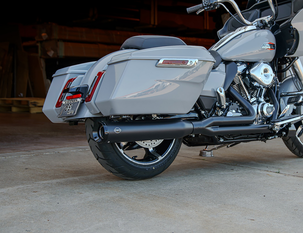EXHAUST GNX 49 STATE 2:1 BLACK M8 TOURING 2017-25