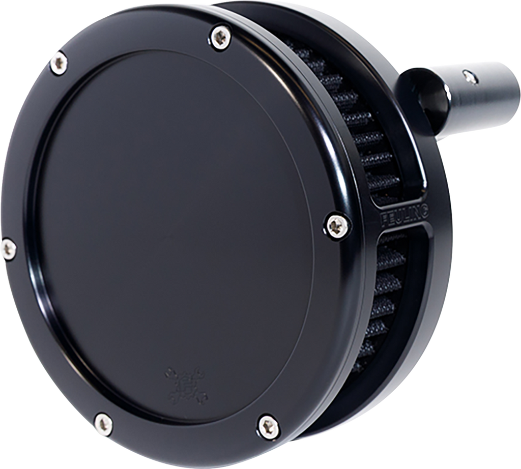 AIR CLEANER BA SLIM SOLID COVER BLACK/BLACK 99-17 TWIN CAM
