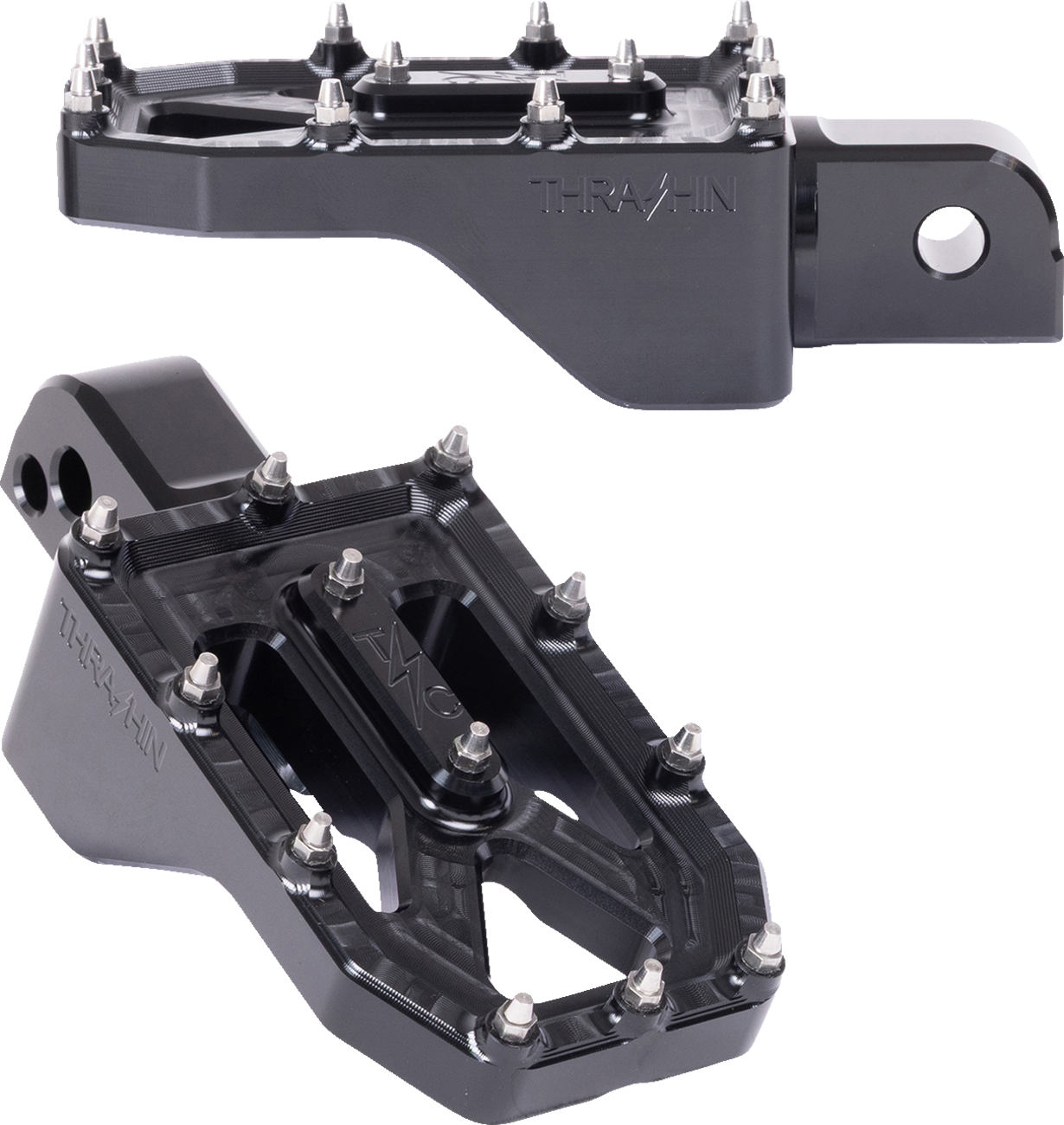 FOOTPEGS AGGRESSOR REAR M8 SOFTAIL BLACK