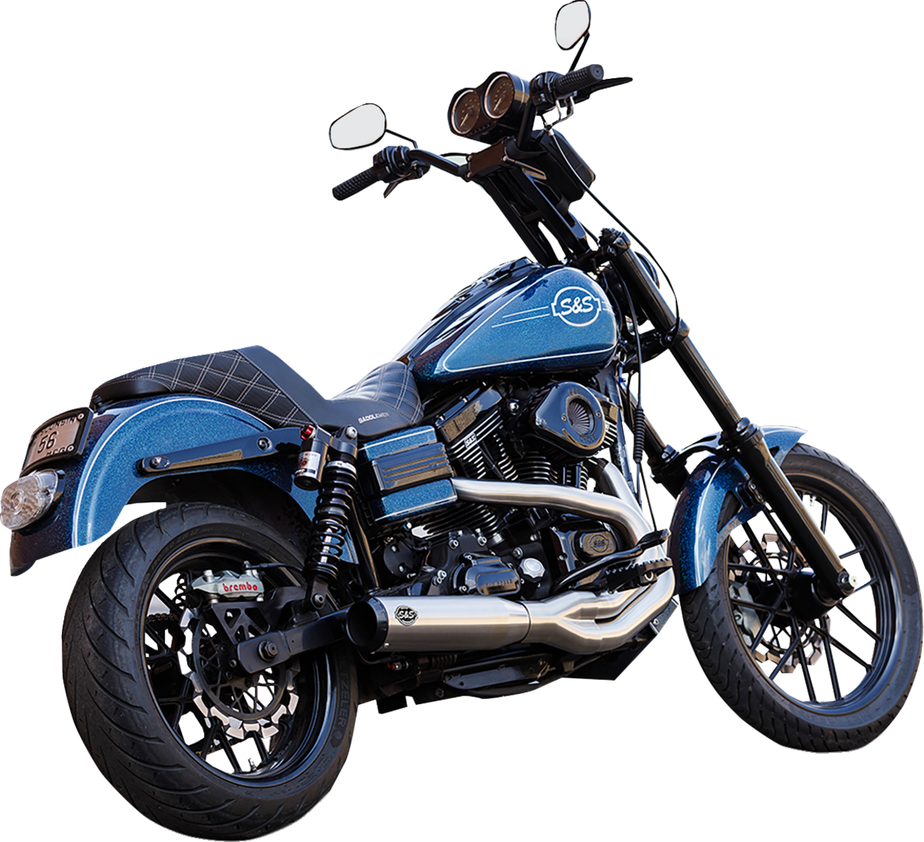 Exhaust Qualifier 2:1 Brushed Stainless Steel Dyna 2006-07
