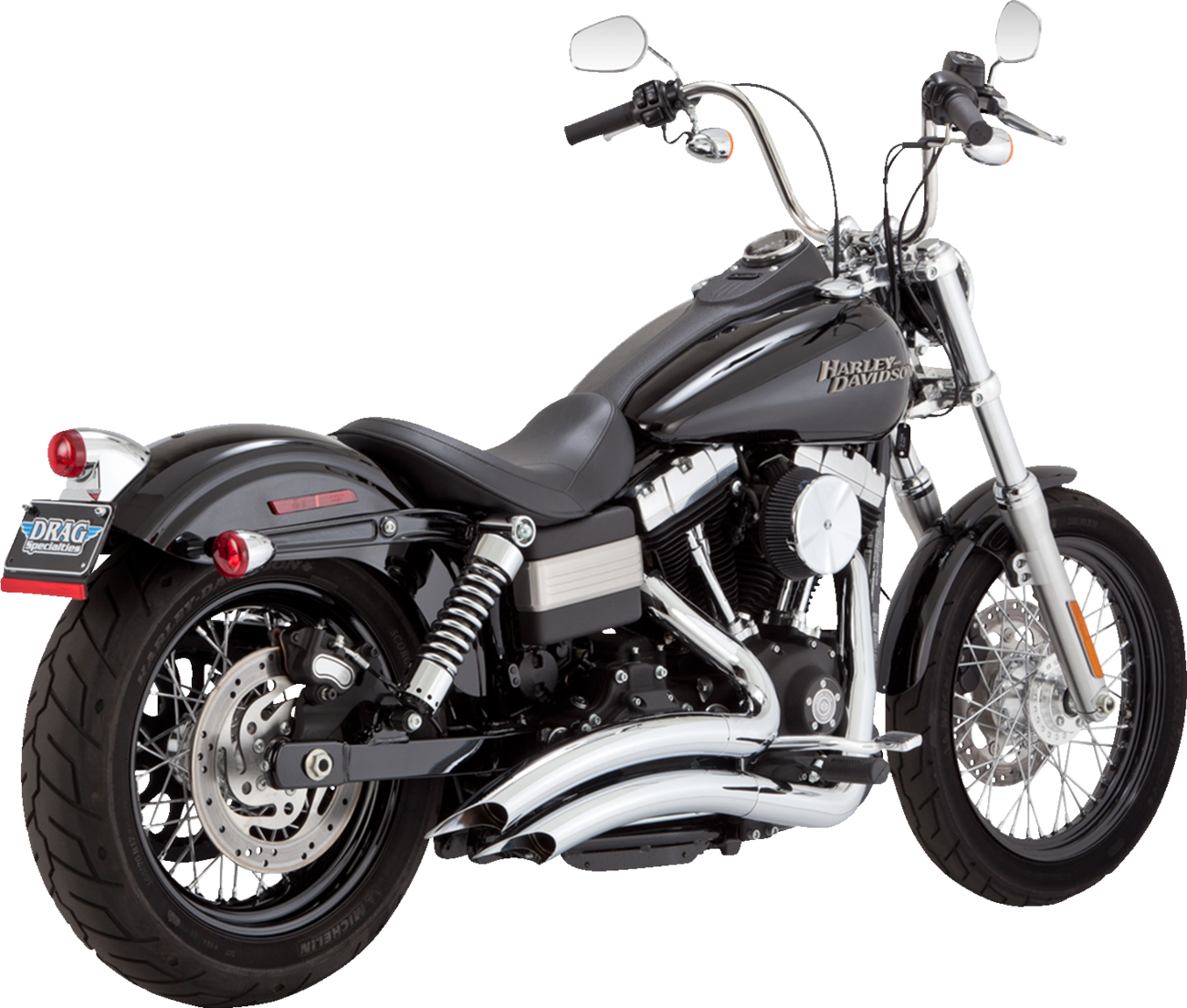 EXHAUST BIG RADIUS CHROME 06-09 DYNA