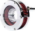 AIR CLEANER BA SLIM CLEAR COVER CHROME/RED 08-16 TOURING