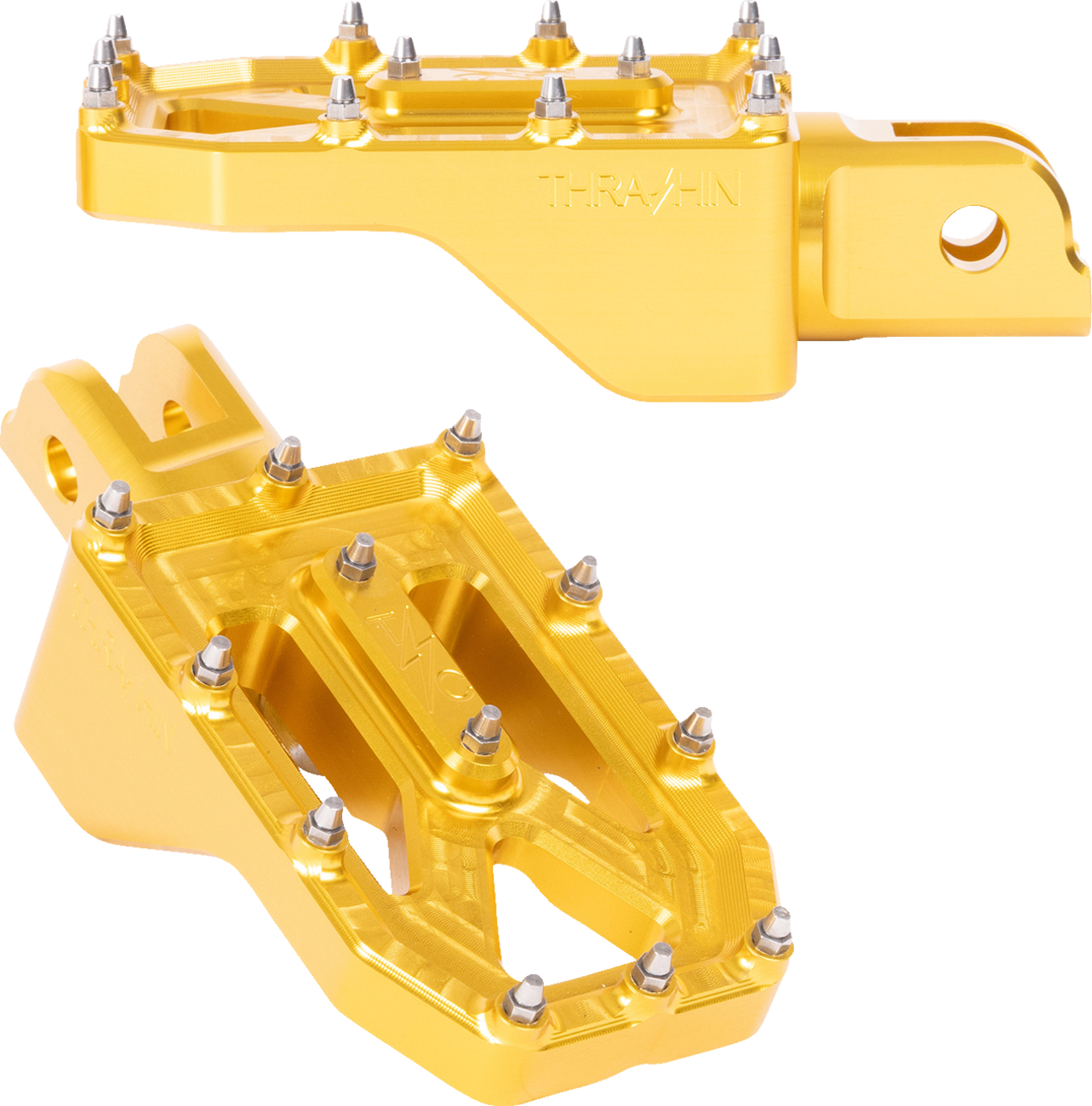 FOOTPEGS AGGRESSOR FRONT M8 SOFTAIL GOLD
