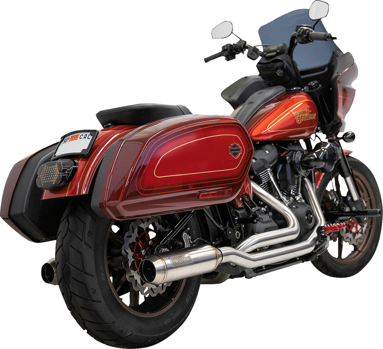Exhaust True Dual SS with 4" Muffler M8 Softail 18-23
