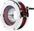 AIR CLEANER BA SLIM CLEAR COVER CHROME/RED 93-99 EVO