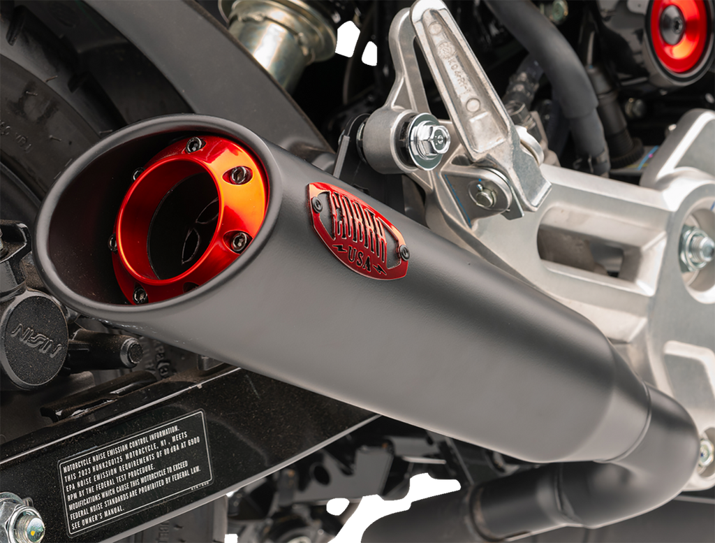 SLIP-ON MUFFLER (BLK) WITH RED TIP GROM 22-23