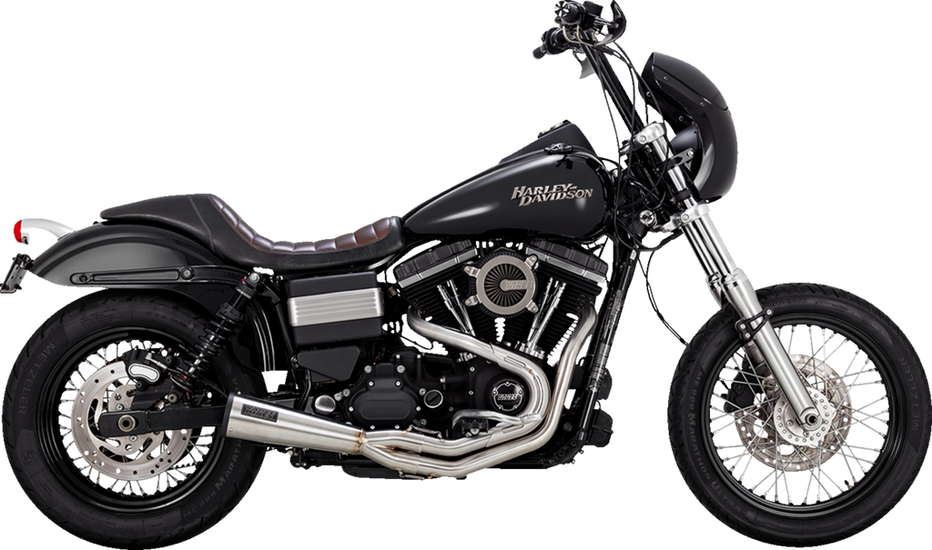 EXHAUST BRUSHED STAINLESS 2-1 UPSWEEP 91-09 DYNA