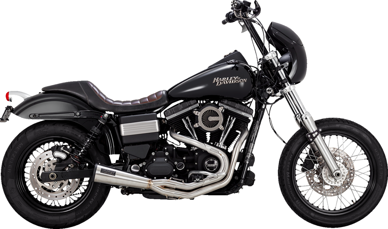 EXHAUST BRUSHED STAINLESS 2-1 UPSWEEP 91-09 DYNA