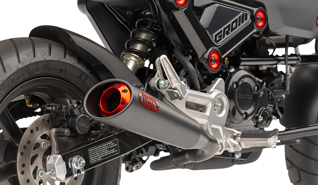 SLIP-ON MUFFLER (BLK) WITH RED TIP GROM 22-23