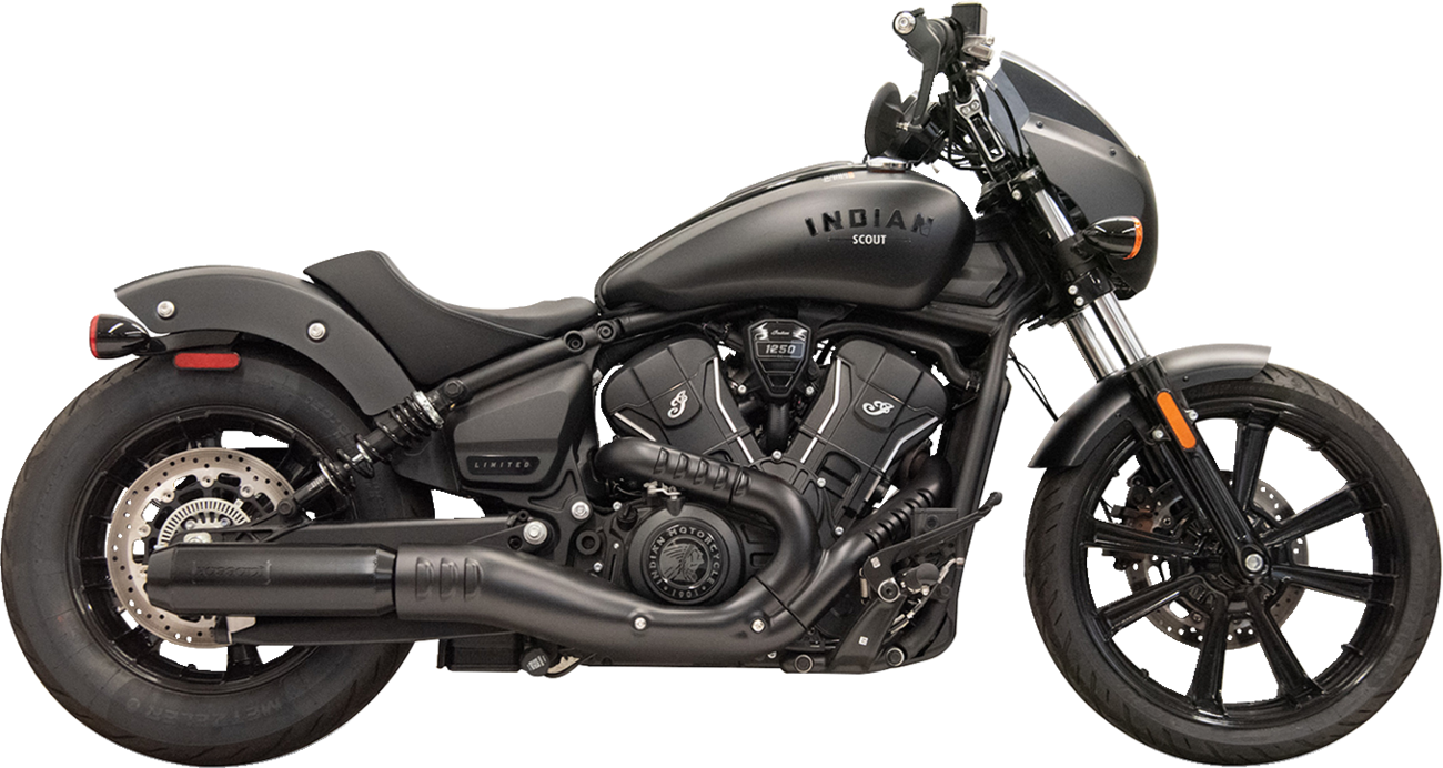 MUFFLER SLIP-ON 4' BLACK W/BILLET END CAP SCOUT 2025