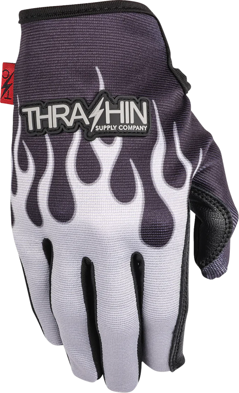 GLOVE FLAME STEALTH LEATHER PALM GRAY SMALL
