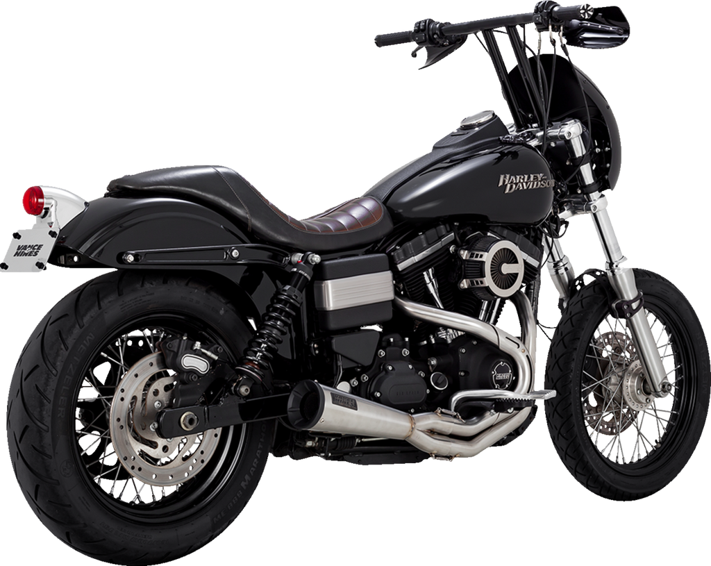 EXHAUST BRUSHED STAINLESS 2-1 UPSWEEP 91-09 DYNA