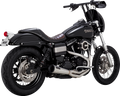 EXHAUST BRUSHED STAINLESS 2-1 UPSWEEP 91-09 DYNA