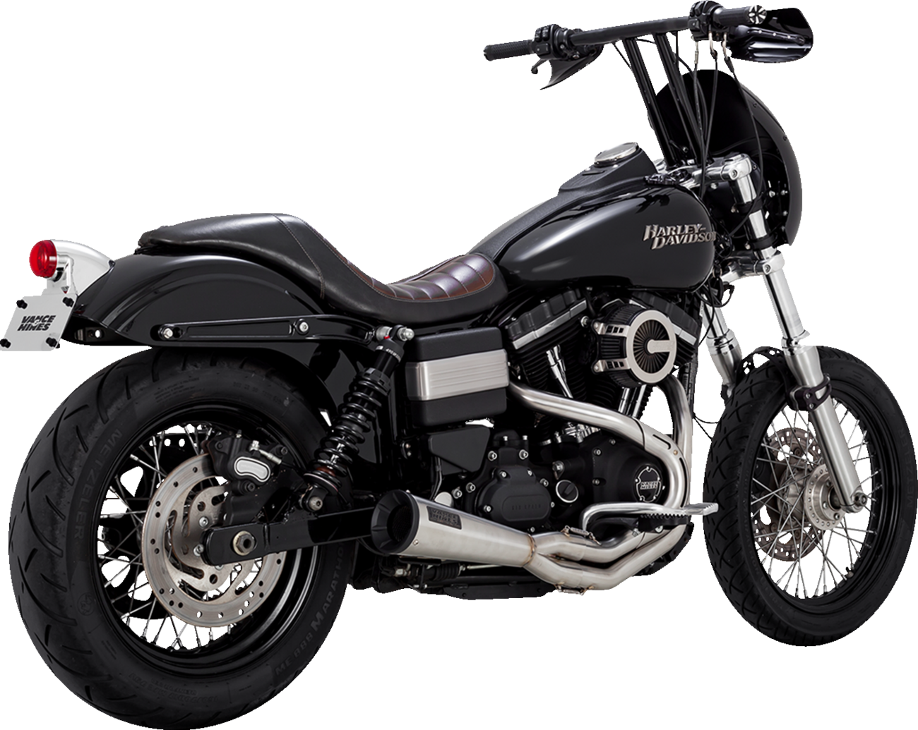 EXHAUST BRUSHED STAINLESS 2-1 UPSWEEP 91-09 DYNA
