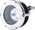 AIR CLEANER BA CLEAR COVER CHROME/BLACK 99-17 TC DYNA