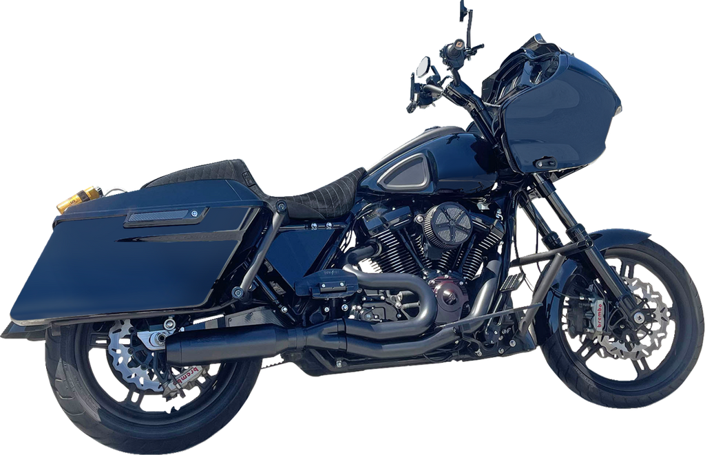 Exhaust SuperBike 2:1 mid Blk 4" Muffler M8 Touring