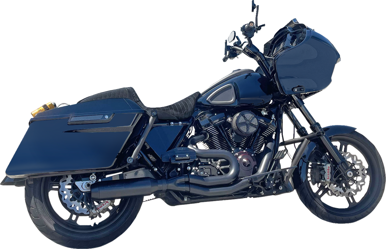 Exhaust SuperBike 2:1 mid Blk 4" Muffler M8 Touring