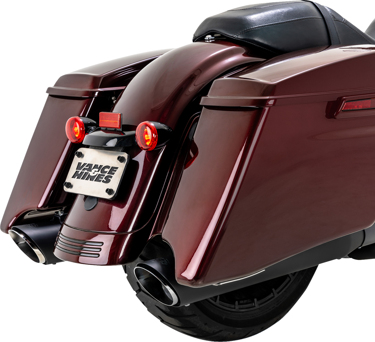 MUFFLERS TWIN SLASH ROUND BLACK TOURING