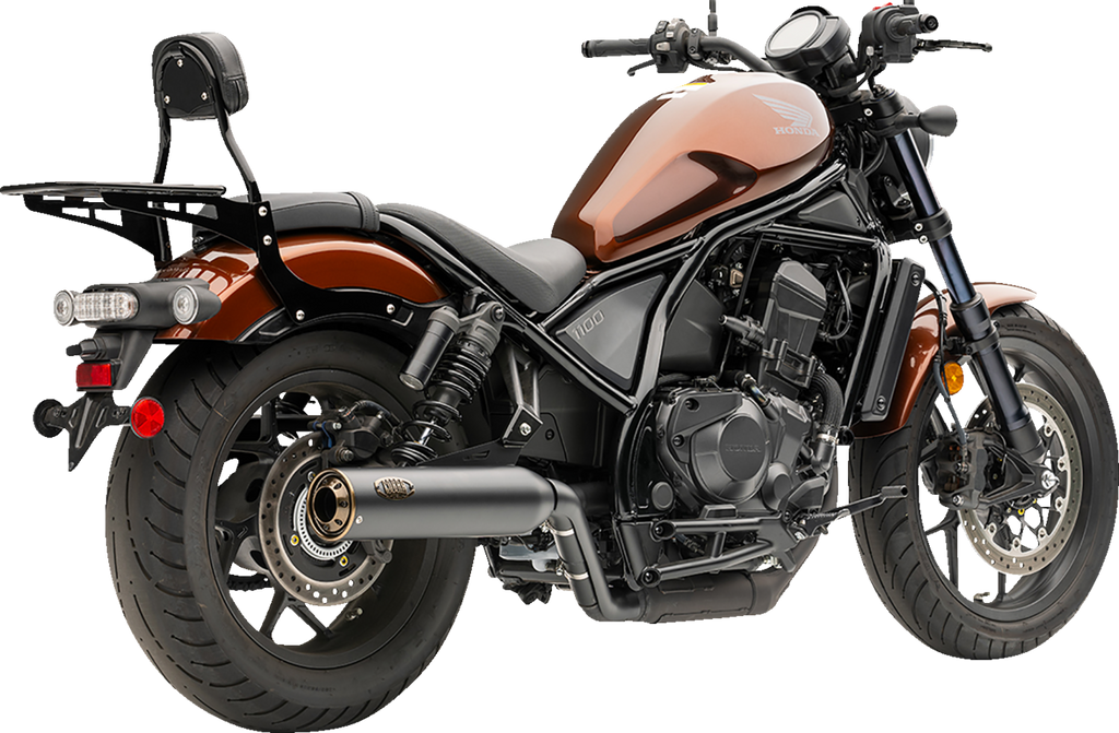 SLIP-ON MUFFLER (BLK) WITH BRONZE TIP REBEL 1100 21-23