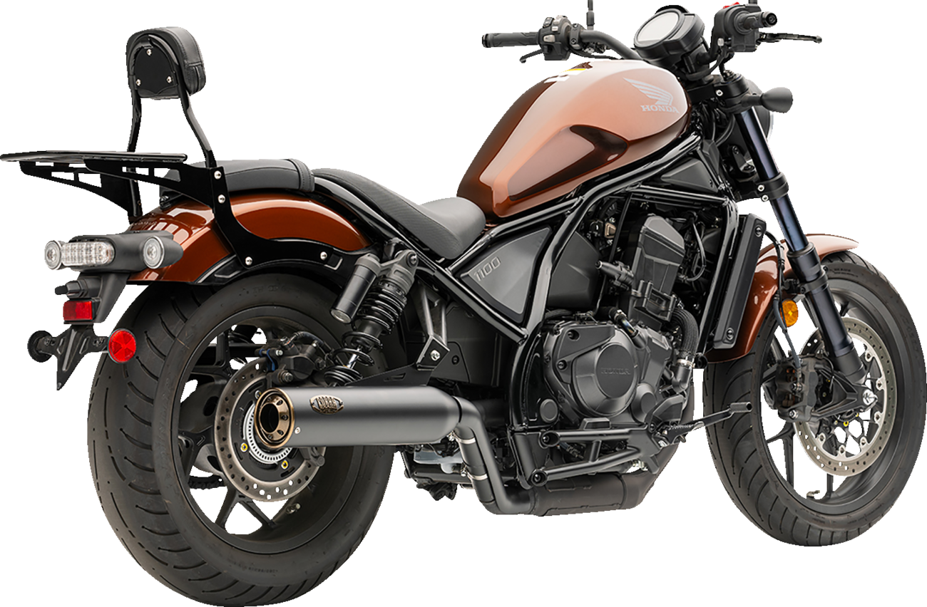 SLIP-ON MUFFLER (BLK) WITH BRONZE TIP REBEL 1100 21-23