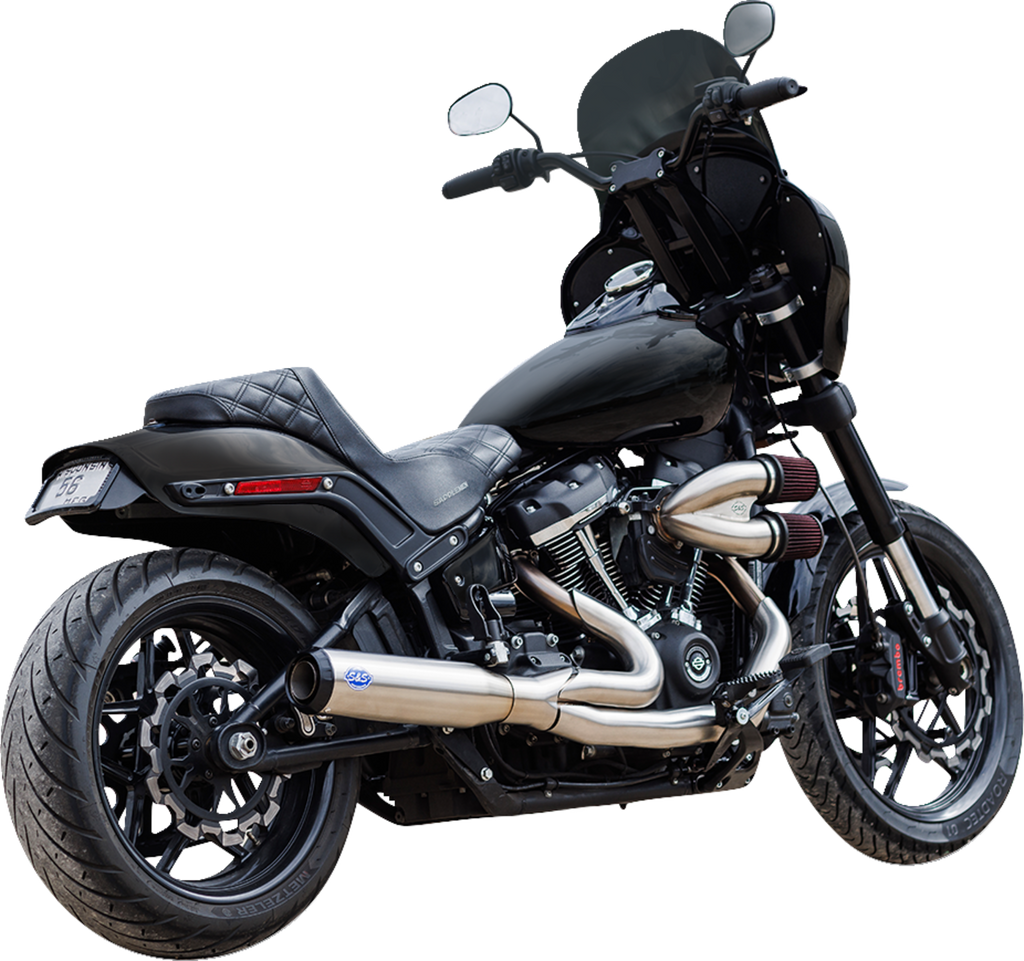 Exhaust 2:1 Qualifier Race Only Stainless M8 Softail 18-23