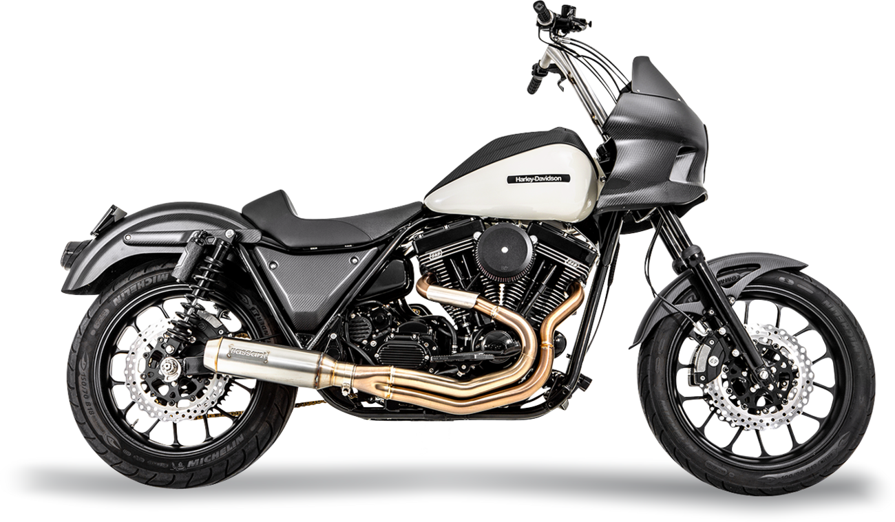 Exhaust 2:1 Super Bike 4" Stainless Steel FXR