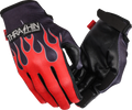 GLOVE FLAME STEALTH LEATHER PALM RED XL