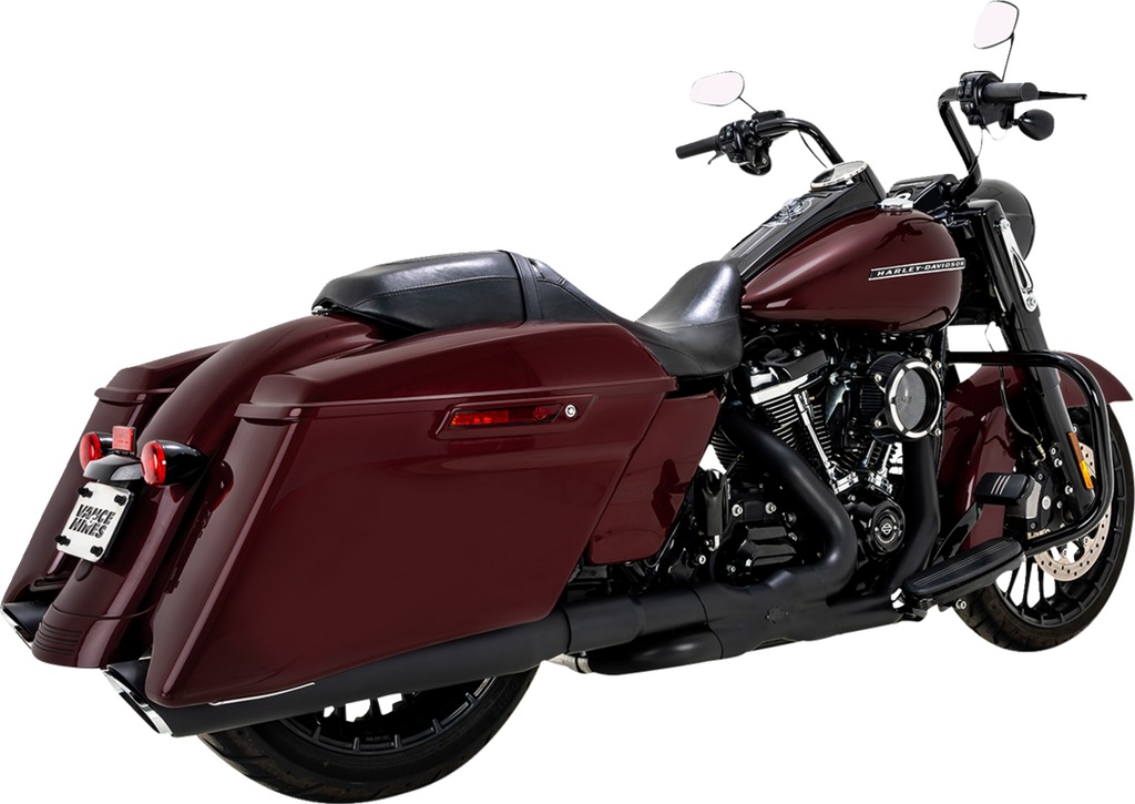 MUFFLERS TWIN SLASH ROUND BLACK TOURING