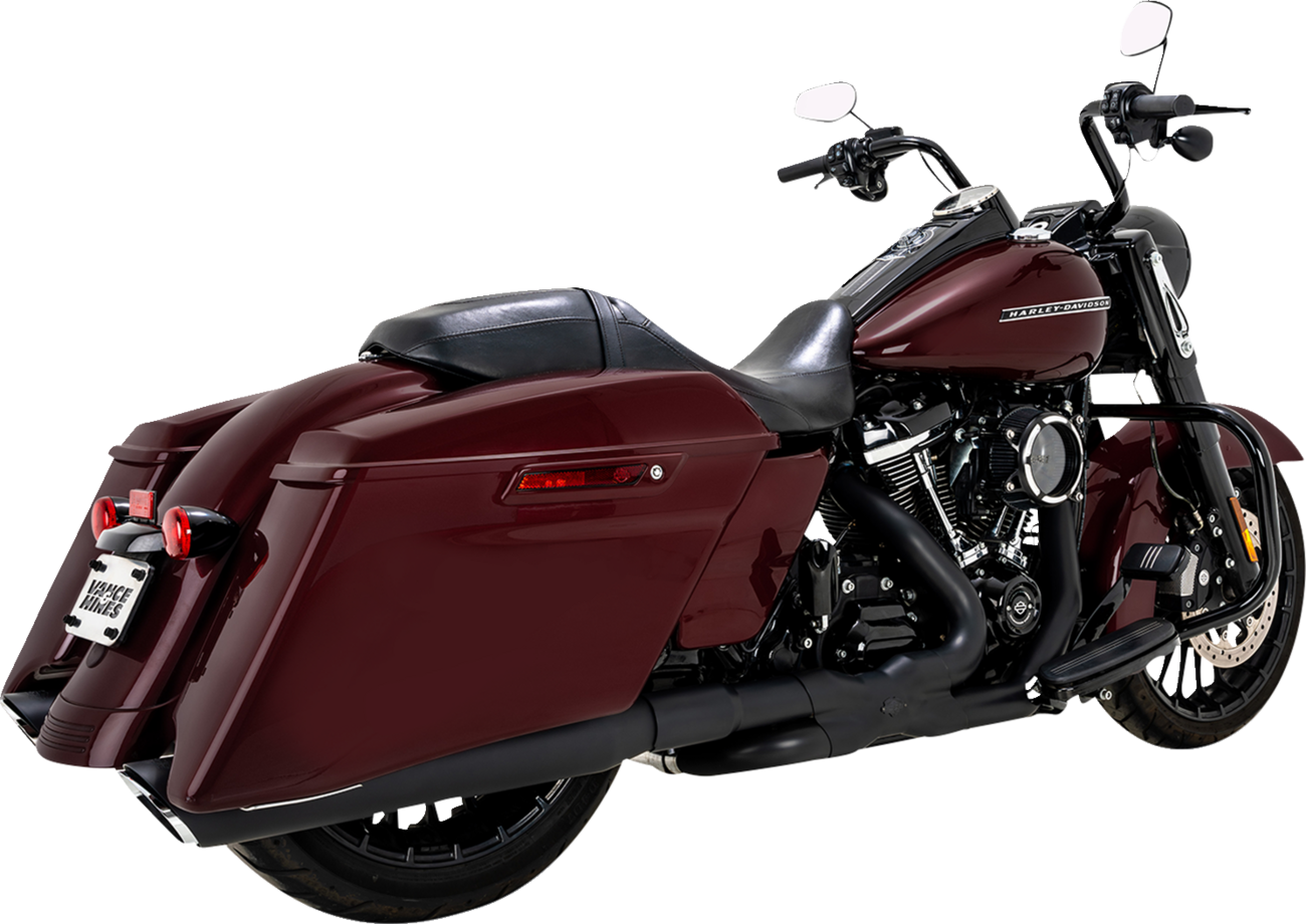 MUFFLERS TWIN SLASH ROUND BLACK TOURING