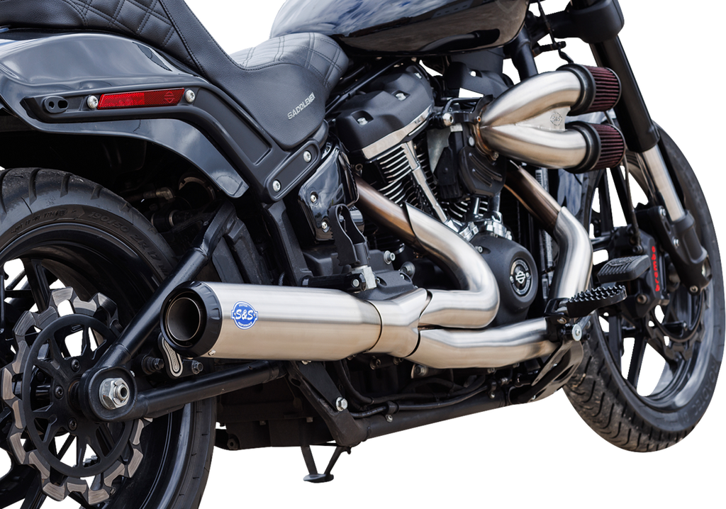 Exhaust 2:1 Qualifier Race Only Stainless M8 Softail 18-23