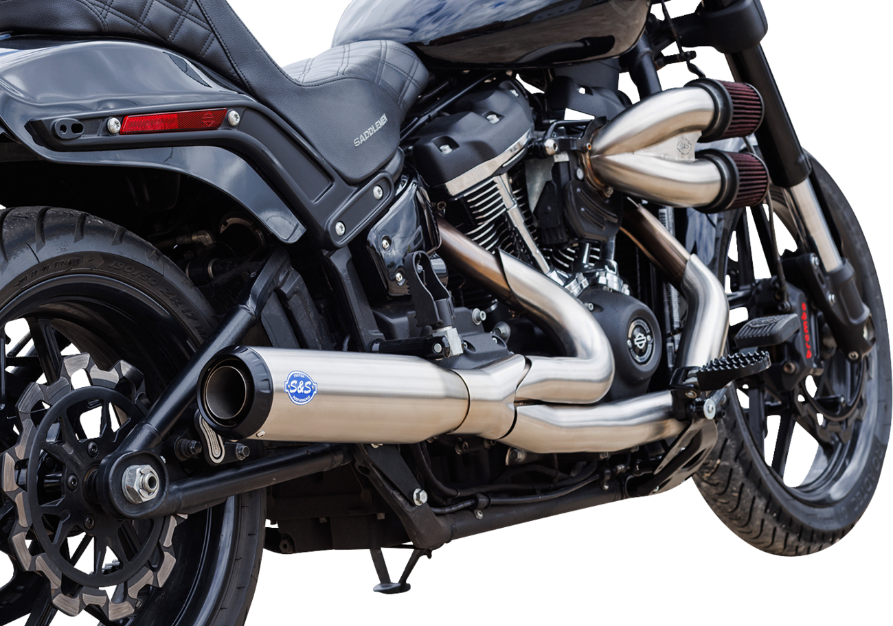 Exhaust 2:1 Qualifier Race Only Stainless M8 Softail 18-23