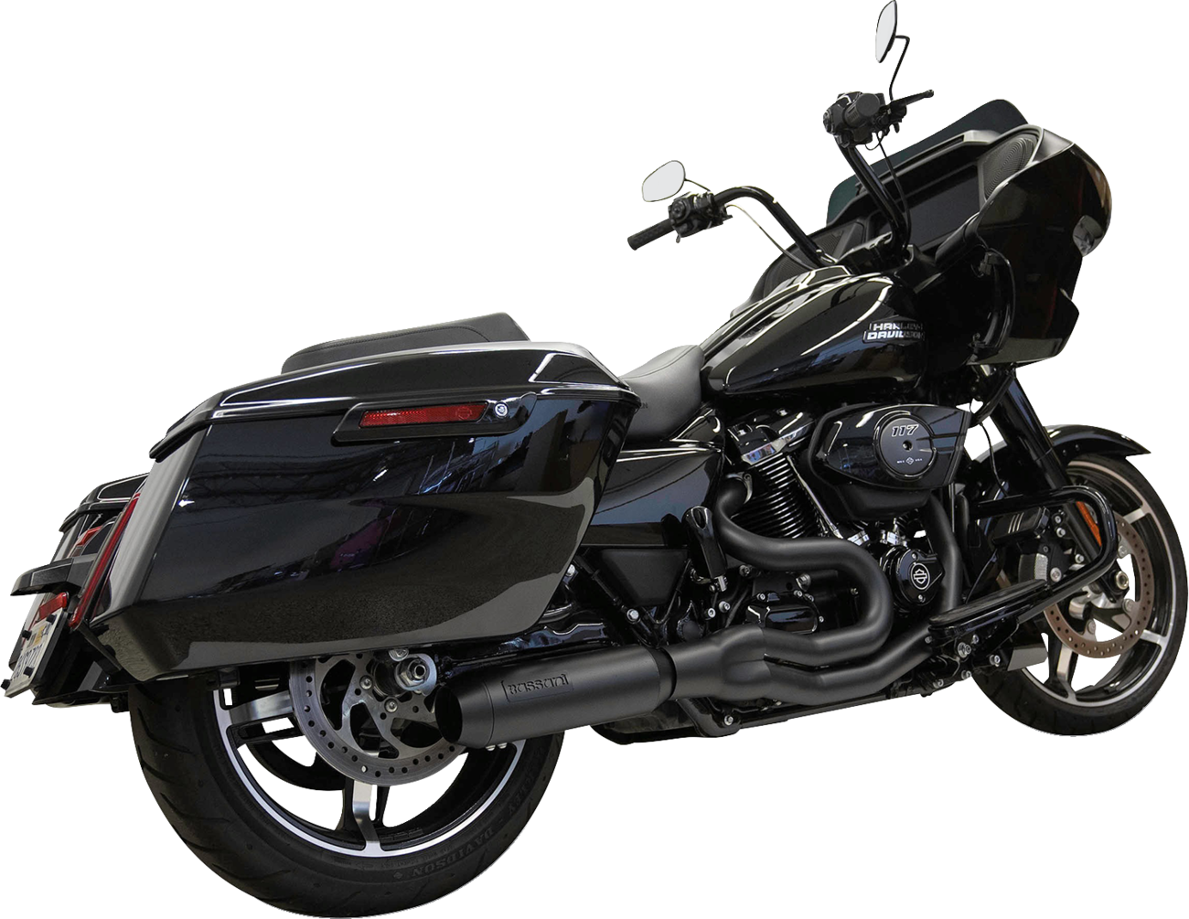 Exhaust SuperBike 2:1 mid Blk 4" Muffler M8 Touring