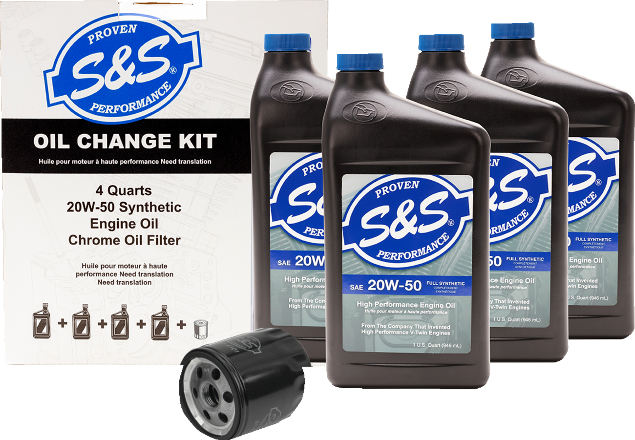 KIT S&S OIL CHANGE MILW 8 BLACK