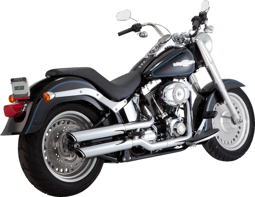 MUFFLERS 3" TWIN SLASH CHROME FATBOY DEUCE