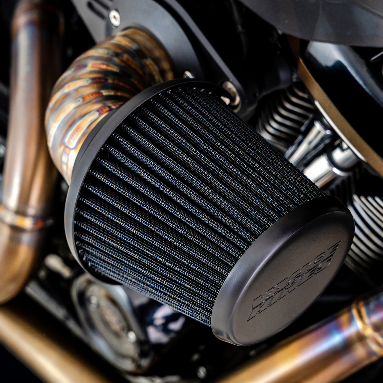 AIR CLEANER VO2 FALCON STAINLESS STEEL