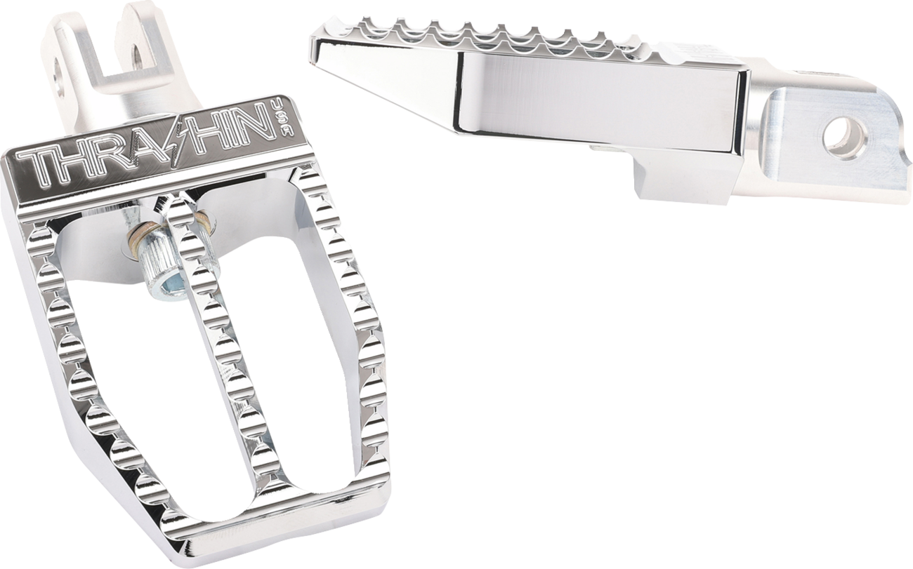 FOOTPEGS MILITANT M8 SOFTAIL FRONT CHROME